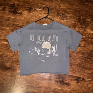 Midnight Desert Graphic Women’s T-Shirt - Gray